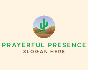 Cactus Desert Sand Dunes logo design