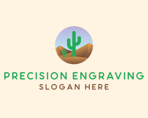 Cactus Desert Sand Dunes logo design