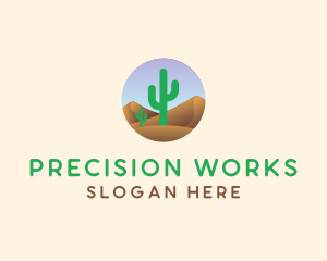 Cactus Desert Sand Dunes logo design