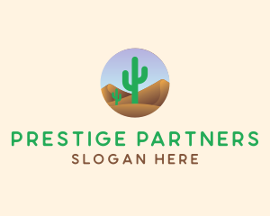 Cactus Desert Sand Dunes logo design