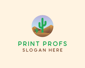 Cactus Desert Sand Dunes logo design