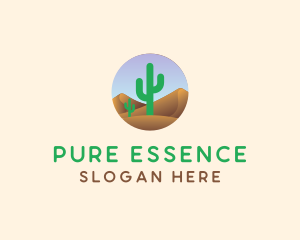 Cactus Desert Sand Dunes logo design