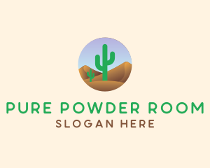 Cactus Desert Sand Dunes logo design