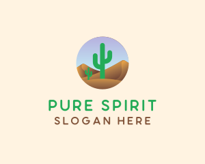 Cactus Desert Sand Dunes logo design