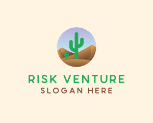 Cactus Desert Sand Dunes logo design