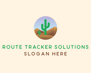 Cactus Desert Sand Dunes logo design