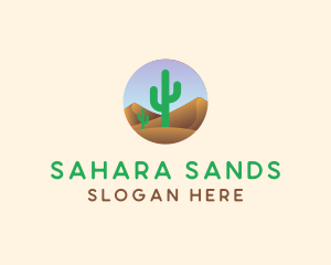 Cactus Desert Sand Dunes logo design