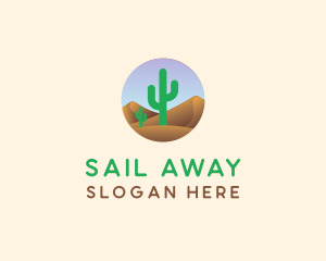 Cactus Desert Sand Dunes logo design