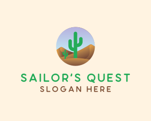 Cactus Desert Sand Dunes logo design