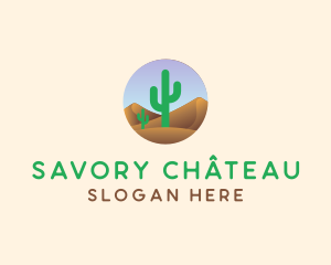 Cactus Desert Sand Dunes logo design