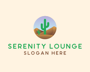 Cactus Desert Sand Dunes logo design