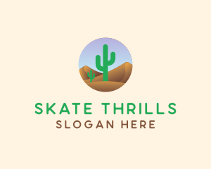 Cactus Desert Sand Dunes logo design