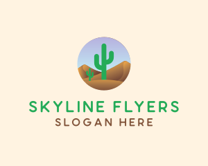 Cactus Desert Sand Dunes logo design