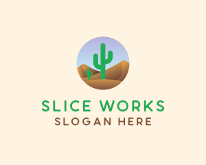 Cactus Desert Sand Dunes logo design