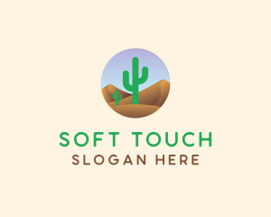 Cactus Desert Sand Dunes logo design