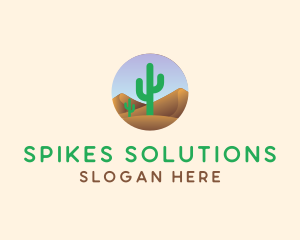 Cactus Desert Sand Dunes logo design