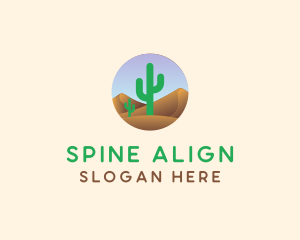 Cactus Desert Sand Dunes logo design