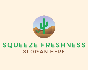 Cactus Desert Sand Dunes logo design