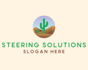 Cactus Desert Sand Dunes logo design