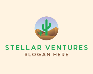 Cactus Desert Sand Dunes logo design