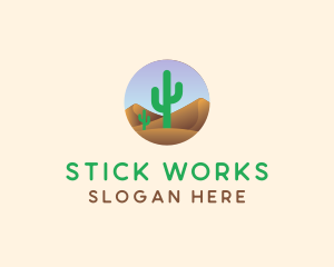 Cactus Desert Sand Dunes logo design