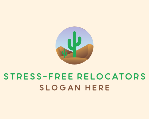 Cactus Desert Sand Dunes logo design