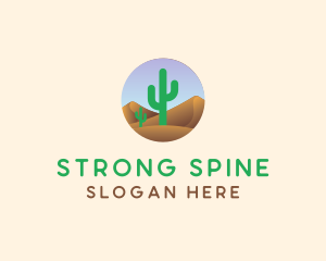 Cactus Desert Sand Dunes logo design