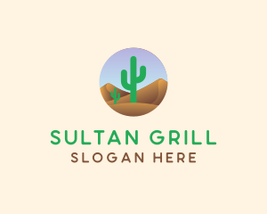 Cactus Desert Sand Dunes logo design