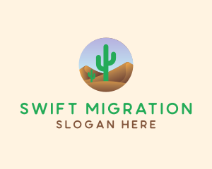 Cactus Desert Sand Dunes logo design