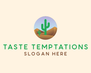 Cactus Desert Sand Dunes logo design