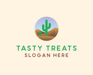 Cactus Desert Sand Dunes logo design