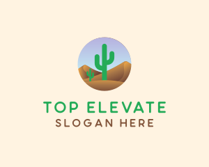 Cactus Desert Sand Dunes logo design