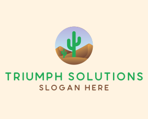 Cactus Desert Sand Dunes logo design