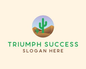 Cactus Desert Sand Dunes logo design