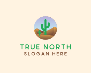 Cactus Desert Sand Dunes logo design