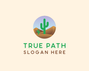 Cactus Desert Sand Dunes logo design