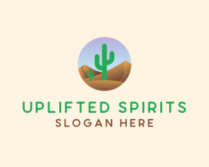 Cactus Desert Sand Dunes logo design