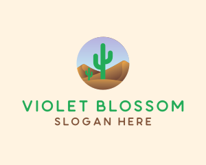 Cactus Desert Sand Dunes logo design