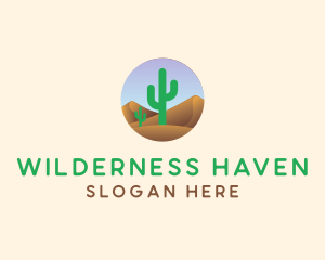 Cactus Desert Sand Dunes logo design