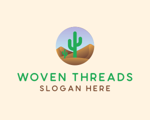 Cactus Desert Sand Dunes logo design