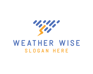 Weather Thunderstorm Forecast logo design