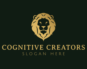 Gold Lion Head logo design