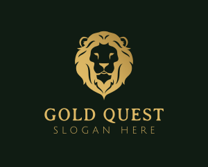 Gold Lion Head logo design