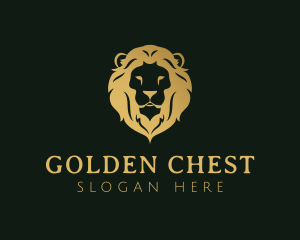 Gold Lion Head logo design