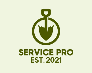 Green Shovel Lawn Service  logo design