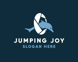 Dolphin Jump Shutter logo design