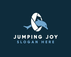 Dolphin Jump Shutter logo design