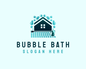 Bubble Tiles Power Washer logo design