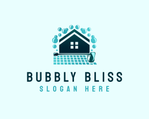 Bubble Tiles Power Washer logo design