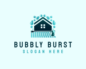 Bubble Tiles Power Washer logo design